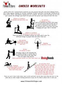 Fitness1stSteps cardio exercise sheet